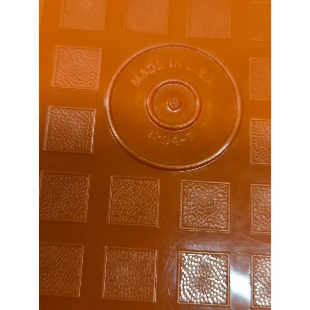 Vintage‎ Tupperware Bacon Deli Meat Keeper 1294 Burnt Orange Sheer White USA